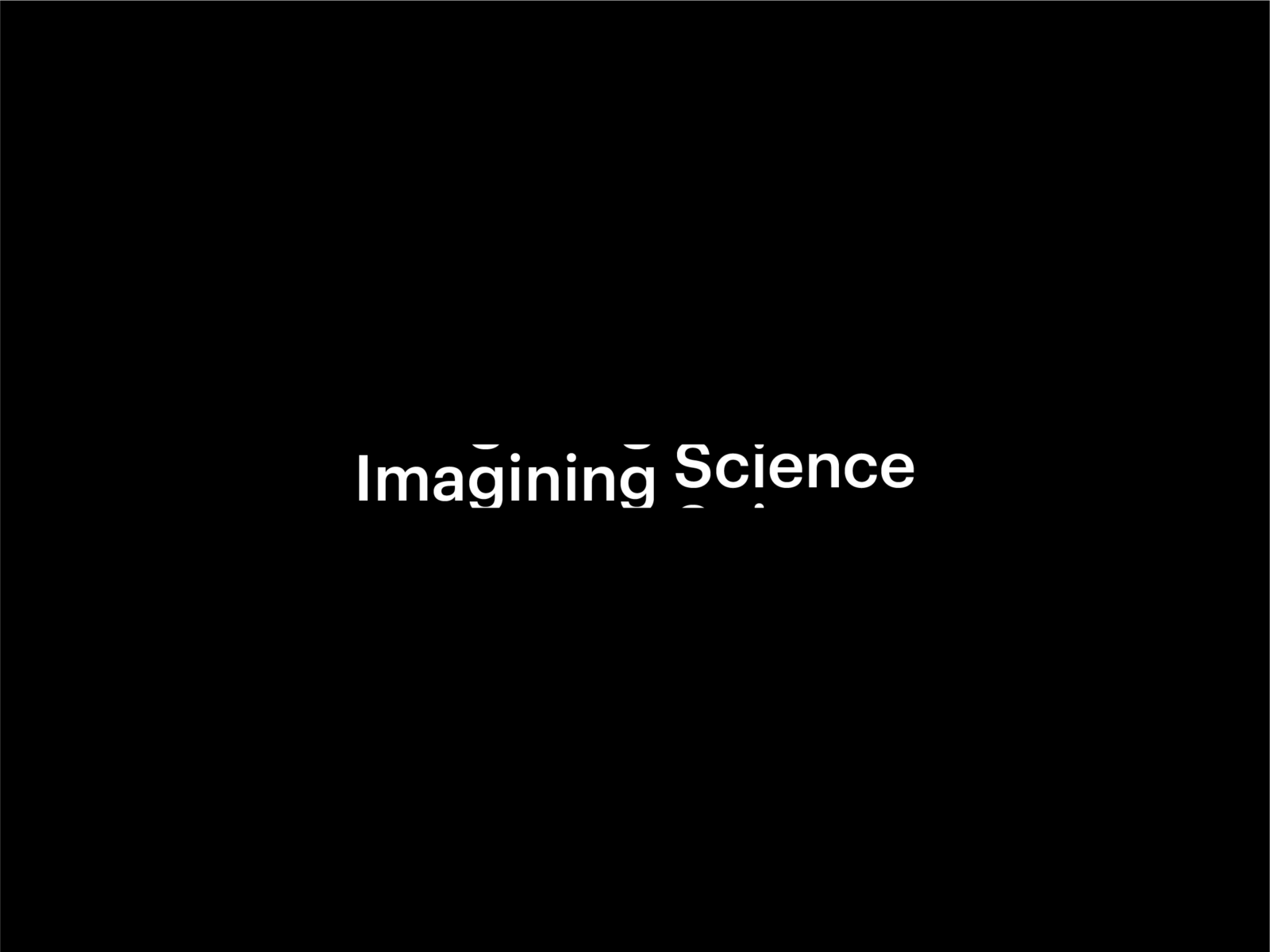 Imagining Science conceptual visual essay, single logotype