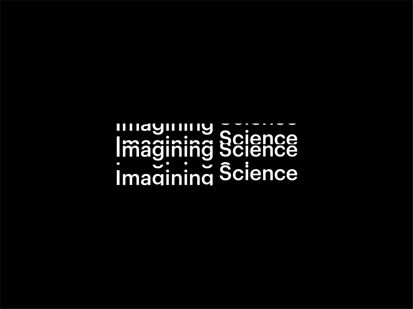 Imagining Science conceptual visual essay, triple logotype