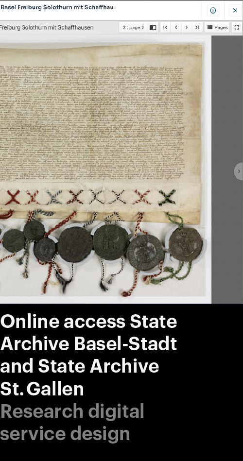 Projects: Online access State Archive Basel-Stadt and State Archive St. Gallen – Spatial and digital knowledge environments