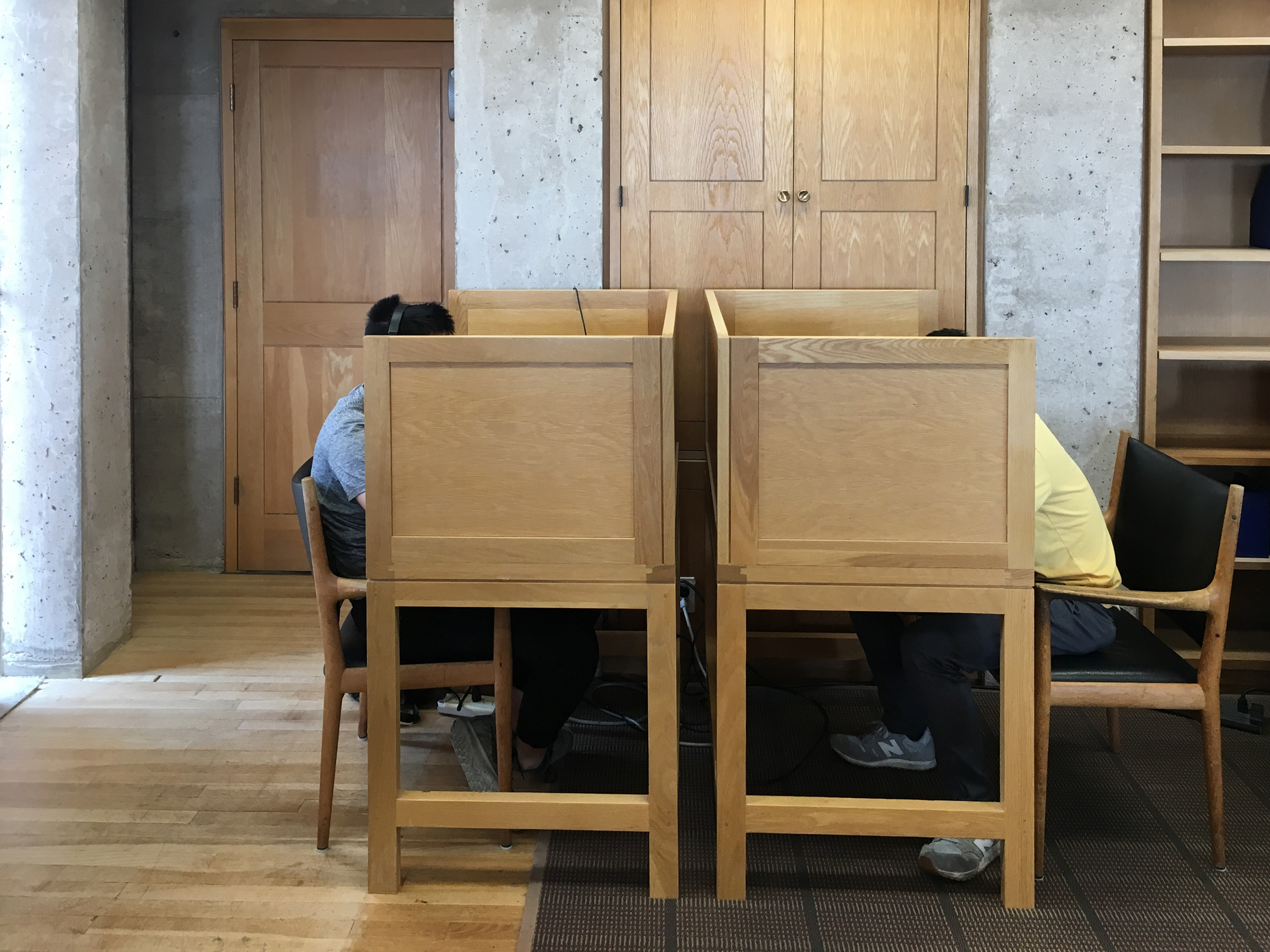 Interior of the library of the Salk Institute in La Jolla, California