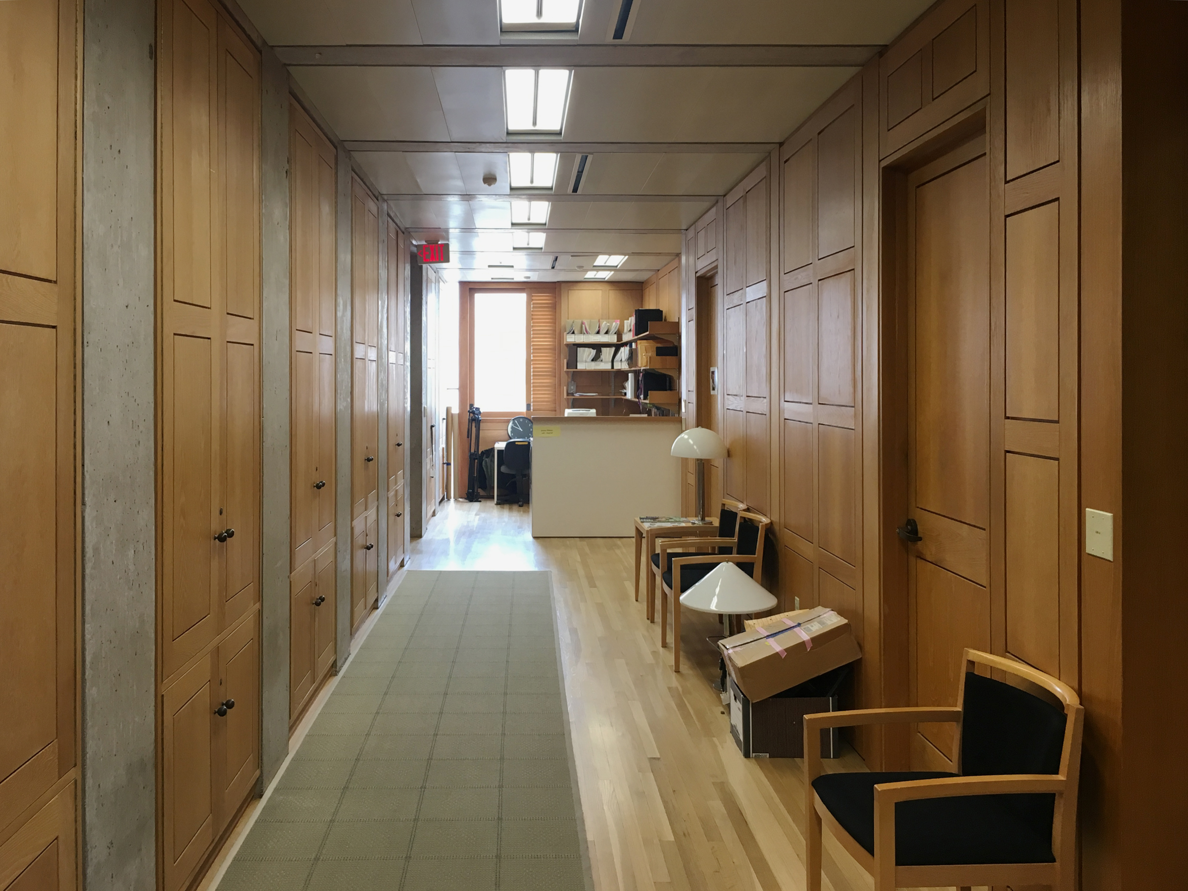 Interior of the Salk Institute in La Jolla, California