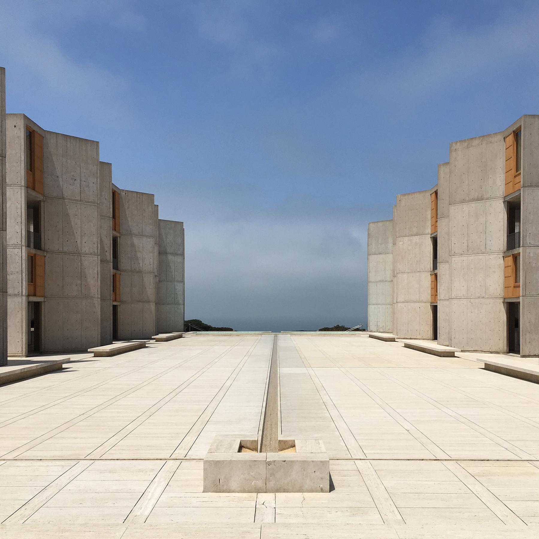 Courtyard of the Salk Institute in La Jolla, California